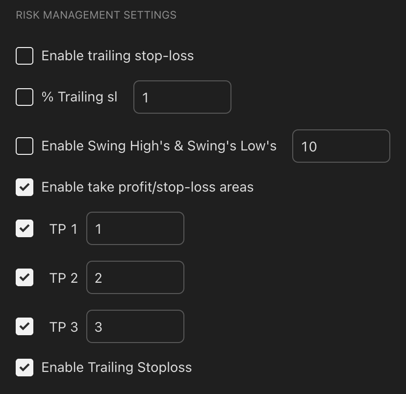🛡️ Advanced Risk Management Settings